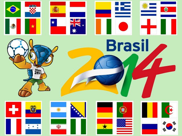 2014 FIFA World Cup Flags of Teams in Groups Wallpaper - Wallpaper with the flags of the 32 nations, which will participate in the 2014 FIFA World Cup. The biggest football event in the world will take place in Brazil from 12 June till 13 July, 2014. This is the second time that Brazil has hosted the FIFA World Cup finals since 1950. After the matches for qualifications between June 2011 and November 2013, 32 teams were qualified for the final tournament, grouped into eight groups, with four teams in each. A total of 64 matches will be played in 12 cities across Brazil. - , 2014, FIFA, World, Cup, flags, flag, teams, team, groups, group, wallpaper, wallpapers, cartoon, cartoons, sport, sport, show, shows, nations, nation, football, event, events, world, place, places, Brazil, June, July, finals, final, 1950, matches, match, qualifications, qualification, 2011, November, 2013, tournament, tournaments, cities, city - Wallpaper with the flags of the 32 nations, which will participate in the 2014 FIFA World Cup. The biggest football event in the world will take place in Brazil from 12 June till 13 July, 2014. This is the second time that Brazil has hosted the FIFA World Cup finals since 1950. After the matches for qualifications between June 2011 and November 2013, 32 teams were qualified for the final tournament, grouped into eight groups, with four teams in each. A total of 64 matches will be played in 12 cities across Brazil. Подреждайте безплатни онлайн 2014 FIFA World Cup Flags of Teams in Groups Wallpaper пъзел игри или изпратете 2014 FIFA World Cup Flags of Teams in Groups Wallpaper пъзел игра поздравителна картичка  от puzzles-games.eu.. 2014 FIFA World Cup Flags of Teams in Groups Wallpaper пъзел, пъзели, пъзели игри, puzzles-games.eu, пъзел игри, online пъзел игри, free пъзел игри, free online пъзел игри, 2014 FIFA World Cup Flags of Teams in Groups Wallpaper free пъзел игра, 2014 FIFA World Cup Flags of Teams in Groups Wallpaper online пъзел игра, jigsaw puzzles, 2014 FIFA World Cup Flags of Teams in Groups Wallpaper jigsaw puzzle, jigsaw puzzle games, jigsaw puzzles games, 2014 FIFA World Cup Flags of Teams in Groups Wallpaper пъзел игра картичка, пъзели игри картички, 2014 FIFA World Cup Flags of Teams in Groups Wallpaper пъзел игра поздравителна картичка