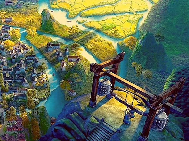 Kung Fu Panda Valley of Peace from the Bell Tower - A view on the village within the Valley of Peace, the main scene of the animated movie 'Kung Fu Panda', from the Bell Tower, near the Jade Palace. - , Kung, Fu, Panda, Valley, Peace, Bell, Tower, cartoon, cartoons, film, films, movie, movies, picture, pictures, adventure, adventures, comedy, comedies, martial, arts, art, action, actions, view, views, village, villages, main, mains, scene, scenes, animated, bells, towers, Jade, Palace, palaces - A view on the village within the Valley of Peace, the main scene of the animated movie 'Kung Fu Panda', from the Bell Tower, near the Jade Palace. Lösen Sie kostenlose Kung Fu Panda Valley of Peace from the Bell Tower Online Puzzle Spiele oder senden Sie Kung Fu Panda Valley of Peace from the Bell Tower Puzzle Spiel Gruß ecards  from puzzles-games.eu.. Kung Fu Panda Valley of Peace from the Bell Tower puzzle, Rätsel, puzzles, Puzzle Spiele, puzzles-games.eu, puzzle games, Online Puzzle Spiele, kostenlose Puzzle Spiele, kostenlose Online Puzzle Spiele, Kung Fu Panda Valley of Peace from the Bell Tower kostenlose Puzzle Spiel, Kung Fu Panda Valley of Peace from the Bell Tower Online Puzzle Spiel, jigsaw puzzles, Kung Fu Panda Valley of Peace from the Bell Tower jigsaw puzzle, jigsaw puzzle games, jigsaw puzzles games, Kung Fu Panda Valley of Peace from the Bell Tower Puzzle Spiel ecard, Puzzles Spiele ecards, Kung Fu Panda Valley of Peace from the Bell Tower Puzzle Spiel Gruß ecards