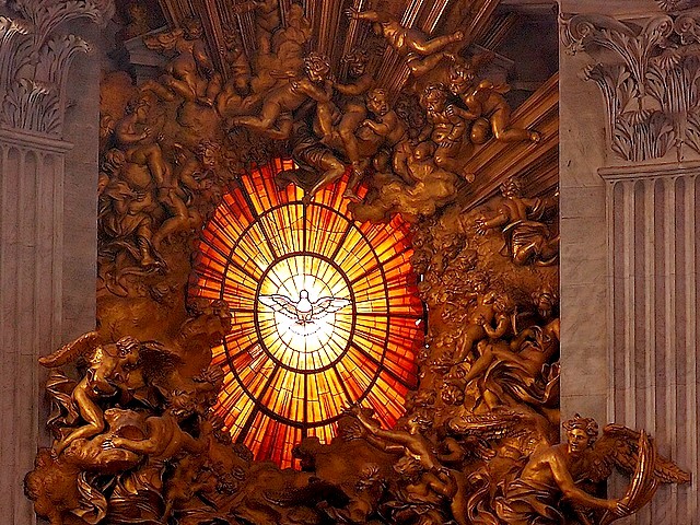Alabaster Window with Dove center of  Gloria in Cathedra Petri Basilica Saint Peter Vatican Rome Italy - Alabaster window, with an image of a dove, symbol of the Holy Spirit in center of the 'Gloria', depicting angels and enormous billowing clouds, whose sunlight is turning into artificial rays of gold and is pouring onto the faithful, above Cathedra Petri, designed in the 17th century by Italian Baroque artist Gian Lorenzo Bernini, located in the apse of Basilica 'Saint Peter' in  Vatican City, Rome, Italy. - , alabaster, window, windows, dove, doves, center, centers, Gloria, Cathedra, Petri, Basilica, Saint, Peter, Vatican, Rome, Italy, art, arts, places, place, holidays, holiday, travel, travels, tour, tours, trips, trip, excursion, excursions, image, images, symbol, symbols, Holy, Spirit, angels, angel, enormous, billowing, clouds, cloud, sunlight, artificial, rays, ray, gold, faithful, 17th, century, centuries, Baroque, artist, artists, Gian, Lorenzo, Bernini, apse, apses - Alabaster window, with an image of a dove, symbol of the Holy Spirit in center of the 'Gloria', depicting angels and enormous billowing clouds, whose sunlight is turning into artificial rays of gold and is pouring onto the faithful, above Cathedra Petri, designed in the 17th century by Italian Baroque artist Gian Lorenzo Bernini, located in the apse of Basilica 'Saint Peter' in  Vatican City, Rome, Italy. Lösen Sie kostenlose Alabaster Window with Dove center of  Gloria in Cathedra Petri Basilica Saint Peter Vatican Rome Italy Online Puzzle Spiele oder senden Sie Alabaster Window with Dove center of  Gloria in Cathedra Petri Basilica Saint Peter Vatican Rome Italy Puzzle Spiel Gruß ecards  from puzzles-games.eu.. Alabaster Window with Dove center of  Gloria in Cathedra Petri Basilica Saint Peter Vatican Rome Italy puzzle, Rätsel, puzzles, Puzzle Spiele, puzzles-games.eu, puzzle games, Online Puzzle Spiele, kostenlose Puzzle Spiele, kostenlose Online Puzzle Spiele, Alabaster Window with Dove center of  Gloria in Cathedra Petri Basilica Saint Peter Vatican Rome Italy kostenlose Puzzle Spiel, Alabaster Window with Dove center of  Gloria in Cathedra Petri Basilica Saint Peter Vatican Rome Italy Online Puzzle Spiel, jigsaw puzzles, Alabaster Window with Dove center of  Gloria in Cathedra Petri Basilica Saint Peter Vatican Rome Italy jigsaw puzzle, jigsaw puzzle games, jigsaw puzzles games, Alabaster Window with Dove center of  Gloria in Cathedra Petri Basilica Saint Peter Vatican Rome Italy Puzzle Spiel ecard, Puzzles Spiele ecards, Alabaster Window with Dove center of  Gloria in Cathedra Petri Basilica Saint Peter Vatican Rome Italy Puzzle Spiel Gruß ecards