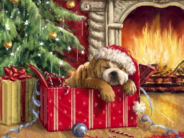 Christmas Gift by Marcello Corti - Nice Christmas gift with cute puppy in a box under the Christmas tree infronf of a  burning fireplace by the Italian artist Marcello Corti.<br />
Marcello Corti, born in Bergamo in 1961, creates fantastic festive scenes which make him a hugely popular illustrator. - , Christmas, gift, gifts, Marcello, Corti, art, arts, holiday, holidays, nice, cute, puppy, puppies, box, boxes, tree, trees, fireplace, fireplaces, Italian, artist, artists, Bergamo, fantastic, festive, scenes, scene, popular, illustrator, illustrators - Nice Christmas gift with cute puppy in a box under the Christmas tree infronf of a  burning fireplace by the Italian artist Marcello Corti.<br />
Marcello Corti, born in Bergamo in 1961, creates fantastic festive scenes which make him a hugely popular illustrator. Solve free online Christmas Gift by Marcello Corti puzzle games or send Christmas Gift by Marcello Corti puzzle game greeting ecards  from puzzles-games.eu.. Christmas Gift by Marcello Corti puzzle, puzzles, puzzles games, puzzles-games.eu, puzzle games, online puzzle games, free puzzle games, free online puzzle games, Christmas Gift by Marcello Corti free puzzle game, Christmas Gift by Marcello Corti online puzzle game, jigsaw puzzles, Christmas Gift by Marcello Corti jigsaw puzzle, jigsaw puzzle games, jigsaw puzzles games, Christmas Gift by Marcello Corti puzzle game ecard, puzzles games ecards, Christmas Gift by Marcello Corti puzzle game greeting ecard