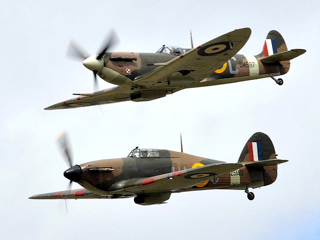Air Show Supermarine Spitfire and Hawker Hurricane in Flight at RIAT Fairford Gloucestershire England - Supermarine Spitfire Vb BM597 and Hawker Hurricane Mk 11a Z5149 (G-HURI) in flight at the air show 'Royal International Air Tattoo' (RIAT) in Fairford, Gloucestershire, England (2010). In September 2005, the restored Spitfire BM597 and Hurricane Z5149 flew from Duxford back to the Mediterranean island Malta, where during the Second World War, they participated in the battle, known as one of the most decisive turning points of the war. - , air, show, shows, Supermarine, Spitfire, Hawker, Hurricane, flight, flights, RIAT, Fairford, Gloucestershire, England, flight, flights, event, events, entertainment, entertainments, place, places, travel, travels, tour, tours, BM597, Z5149, Royal, International, Tattoo, 2010, September, 2005, Duxford, Mediterranean, island, islands, Malta, Second, World, War, wars, battle, battles, decisive, turning, points, point - Supermarine Spitfire Vb BM597 and Hawker Hurricane Mk 11a Z5149 (G-HURI) in flight at the air show 'Royal International Air Tattoo' (RIAT) in Fairford, Gloucestershire, England (2010). In September 2005, the restored Spitfire BM597 and Hurricane Z5149 flew from Duxford back to the Mediterranean island Malta, where during the Second World War, they participated in the battle, known as one of the most decisive turning points of the war. Resuelve rompecabezas en línea gratis Air Show Supermarine Spitfire and Hawker Hurricane in Flight at RIAT Fairford Gloucestershire England juegos puzzle o enviar Air Show Supermarine Spitfire and Hawker Hurricane in Flight at RIAT Fairford Gloucestershire England juego de puzzle tarjetas electrónicas de felicitación  de puzzles-games.eu.. Air Show Supermarine Spitfire and Hawker Hurricane in Flight at RIAT Fairford Gloucestershire England puzzle, puzzles, rompecabezas juegos, puzzles-games.eu, juegos de puzzle, juegos en línea del rompecabezas, juegos gratis puzzle, juegos en línea gratis rompecabezas, Air Show Supermarine Spitfire and Hawker Hurricane in Flight at RIAT Fairford Gloucestershire England juego de puzzle gratuito, Air Show Supermarine Spitfire and Hawker Hurricane in Flight at RIAT Fairford Gloucestershire England juego de rompecabezas en línea, jigsaw puzzles, Air Show Supermarine Spitfire and Hawker Hurricane in Flight at RIAT Fairford Gloucestershire England jigsaw puzzle, jigsaw puzzle games, jigsaw puzzles games, Air Show Supermarine Spitfire and Hawker Hurricane in Flight at RIAT Fairford Gloucestershire England rompecabezas de juego tarjeta electrónica, juegos de puzzles tarjetas electrónicas, Air Show Supermarine Spitfire and Hawker Hurricane in Flight at RIAT Fairford Gloucestershire England puzzle tarjeta electrónica de felicitación