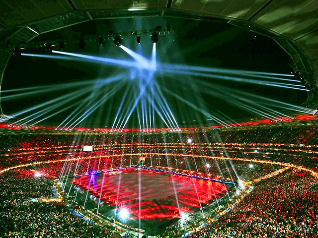 World Cup 2010 Closing Ceremony Searchlights play on the Sky - Searchlights play on the sky above the Soccer City stadium during the FIFA World Cup 2010 Closing Ceremony in Johannesburg, South Africa (July 11, 2010). - , World, Cup, 2010, Closing, Ceremony, searchlights, searchlight, play, sky, show, shows, performance, performances, celebration, celebrations, sport, sports, tournament, tournament, Soccer, City, stadium, stadiums, FIFA, Johannesburg, South, Africa - Searchlights play on the sky above the Soccer City stadium during the FIFA World Cup 2010 Closing Ceremony in Johannesburg, South Africa (July 11, 2010). Solve free online World Cup 2010 Closing Ceremony Searchlights play on the Sky puzzle games or send World Cup 2010 Closing Ceremony Searchlights play on the Sky puzzle game greeting ecards  from puzzles-games.eu.. World Cup 2010 Closing Ceremony Searchlights play on the Sky puzzle, puzzles, puzzles games, puzzles-games.eu, puzzle games, online puzzle games, free puzzle games, free online puzzle games, World Cup 2010 Closing Ceremony Searchlights play on the Sky free puzzle game, World Cup 2010 Closing Ceremony Searchlights play on the Sky online puzzle game, jigsaw puzzles, World Cup 2010 Closing Ceremony Searchlights play on the Sky jigsaw puzzle, jigsaw puzzle games, jigsaw puzzles games, World Cup 2010 Closing Ceremony Searchlights play on the Sky puzzle game ecard, puzzles games ecards, World Cup 2010 Closing Ceremony Searchlights play on the Sky puzzle game greeting ecard