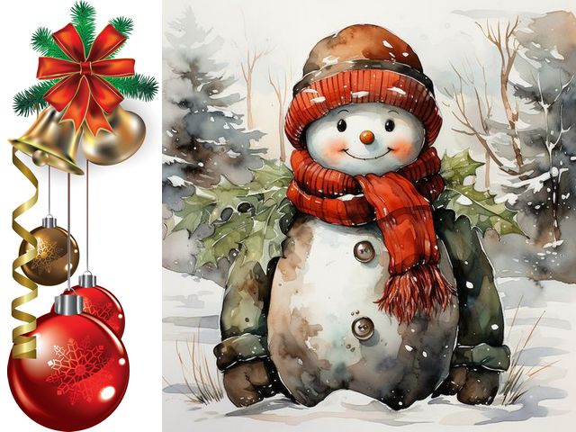 Funny Snowman - Beautiful greeting card with Christmas decoration and a watercolor painting of a funny snowman. - , funny, snowman, snowmen, holiday, holidays, beautiful, greeting, card, cards, Christmas, decoration, decorations, watercolor, painting, paintings - Beautiful greeting card with Christmas decoration and a watercolor painting of a funny snowman. Решайте бесплатные онлайн Funny Snowman пазлы игры или отправьте Funny Snowman пазл игру приветственную открытку  из puzzles-games.eu.. Funny Snowman пазл, пазлы, пазлы игры, puzzles-games.eu, пазл игры, онлайн пазл игры, игры пазлы бесплатно, бесплатно онлайн пазл игры, Funny Snowman бесплатно пазл игра, Funny Snowman онлайн пазл игра , jigsaw puzzles, Funny Snowman jigsaw puzzle, jigsaw puzzle games, jigsaw puzzles games, Funny Snowman пазл игра открытка, пазлы игры открытки, Funny Snowman пазл игра приветственная открытка