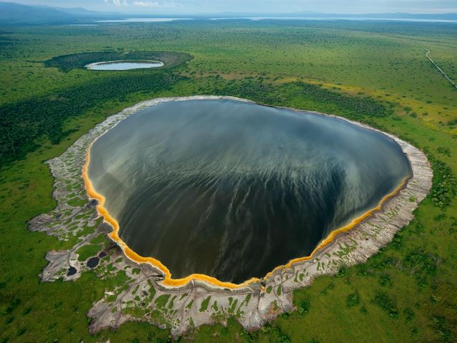 Crater Lake Queen Elizabeth Park Albertine Rift Africa juego de puzzle 