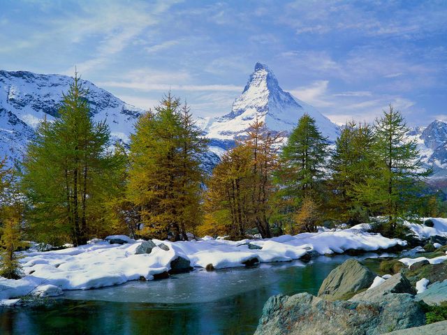 Matterhorn Valais Switzerland Wallpaper пъзел игра 