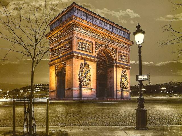 Arc de Triomphe Paris France - Night view of the famous colossal monument of Paris Arc de Triomphe (164 feet tall), situated in the centre of the Place Charles de Gaulle (originally named Place de l'Etoile), at the western end of the Champs-Elysees. The monument was designed by Jean Chalgrin in 1806 and completed in 1836, to commemorate the military victories of Napoleon. Today, it stands as a tribute to those who fought and died for France during the French Revolution and the wars under Napoleon. In its vault lies the Tomb of the Unknown Soldier from World War I. - , Arc, Triomphe, Triumphal, arch, arches, Paris, France, places, place, travel, travel, tour, tours, trip, trips, night, view, views, famous, colossal, monument, monuments, centre, centres, palace, Charles, Gaulle, Etoile, western, end, ends, Champs-Elysees, Champs, Elysees, Jean, Chalgrin, 1806, 1836, military, victories, victory, Napoleon, today, tribute, tributes, French, Revolution, revolutions, war, wars, vault, vaults, tomb, tombs, Unknown, Soldier, soldiers, World, WWI - Night view of the famous colossal monument of Paris Arc de Triomphe (164 feet tall), situated in the centre of the Place Charles de Gaulle (originally named Place de l'Etoile), at the western end of the Champs-Elysees. The monument was designed by Jean Chalgrin in 1806 and completed in 1836, to commemorate the military victories of Napoleon. Today, it stands as a tribute to those who fought and died for France during the French Revolution and the wars under Napoleon. In its vault lies the Tomb of the Unknown Soldier from World War I. Lösen Sie kostenlose Arc de Triomphe Paris France Online Puzzle Spiele oder senden Sie Arc de Triomphe Paris France Puzzle Spiel Gruß ecards  from puzzles-games.eu.. Arc de Triomphe Paris France puzzle, Rätsel, puzzles, Puzzle Spiele, puzzles-games.eu, puzzle games, Online Puzzle Spiele, kostenlose Puzzle Spiele, kostenlose Online Puzzle Spiele, Arc de Triomphe Paris France kostenlose Puzzle Spiel, Arc de Triomphe Paris France Online Puzzle Spiel, jigsaw puzzles, Arc de Triomphe Paris France jigsaw puzzle, jigsaw puzzle games, jigsaw puzzles games, Arc de Triomphe Paris France Puzzle Spiel ecard, Puzzles Spiele ecards, Arc de Triomphe Paris France Puzzle Spiel Gruß ecards