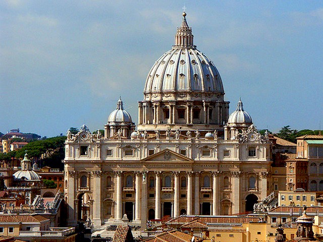Basilica Saint Peter Vista from Castel SantAngelo Vatican Italy - Basilica of 'Saint Peter', vista from the Castel 'Sant'Angelo' in Vatican, Italy, with the dome behind Maderna's facade, which is perhaps the largest church and the holiest site of Christendom. - , basilica, basilicas, Saint, Peter, vista, vistas, castel, castels, SantAngelo, Vatican, Italy, places, place, holidays, holiday, travel, travels, tour, tours, trips, trip, excursion, excursions, dome, domes, Maderna, facade, facades, largest, church, churches, holies, site, sites, Christendom - Basilica of 'Saint Peter', vista from the Castel 'Sant'Angelo' in Vatican, Italy, with the dome behind Maderna's facade, which is perhaps the largest church and the holiest site of Christendom. Solve free online Basilica Saint Peter Vista from Castel SantAngelo Vatican Italy puzzle games or send Basilica Saint Peter Vista from Castel SantAngelo Vatican Italy puzzle game greeting ecards  from puzzles-games.eu.. Basilica Saint Peter Vista from Castel SantAngelo Vatican Italy puzzle, puzzles, puzzles games, puzzles-games.eu, puzzle games, online puzzle games, free puzzle games, free online puzzle games, Basilica Saint Peter Vista from Castel SantAngelo Vatican Italy free puzzle game, Basilica Saint Peter Vista from Castel SantAngelo Vatican Italy online puzzle game, jigsaw puzzles, Basilica Saint Peter Vista from Castel SantAngelo Vatican Italy jigsaw puzzle, jigsaw puzzle games, jigsaw puzzles games, Basilica Saint Peter Vista from Castel SantAngelo Vatican Italy puzzle game ecard, puzzles games ecards, Basilica Saint Peter Vista from Castel SantAngelo Vatican Italy puzzle game greeting ecard