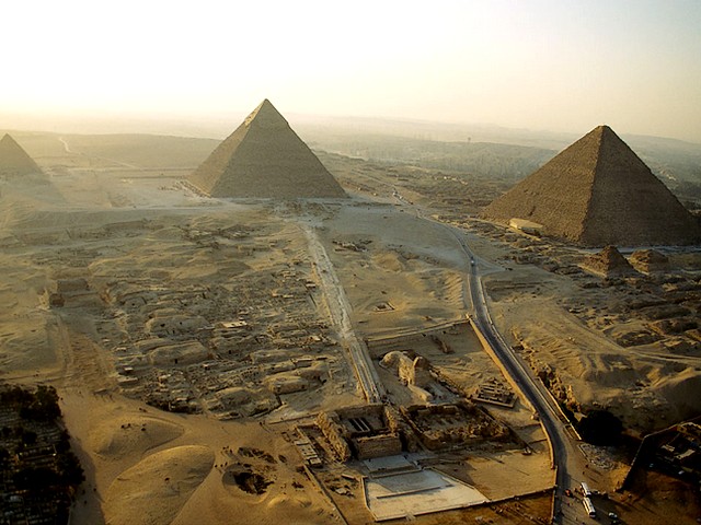 Great Pyramids of Giza Aerial View Cairo Egypt Puzzle Spiel 