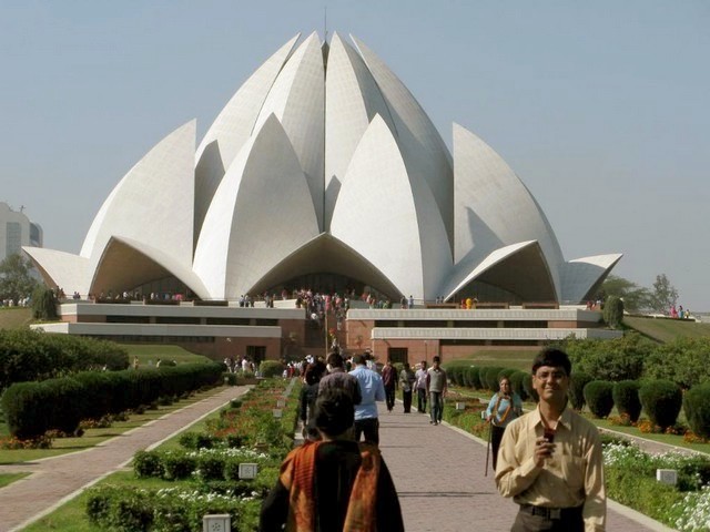 Lotus Temple in New Delhi juego de puzzle 