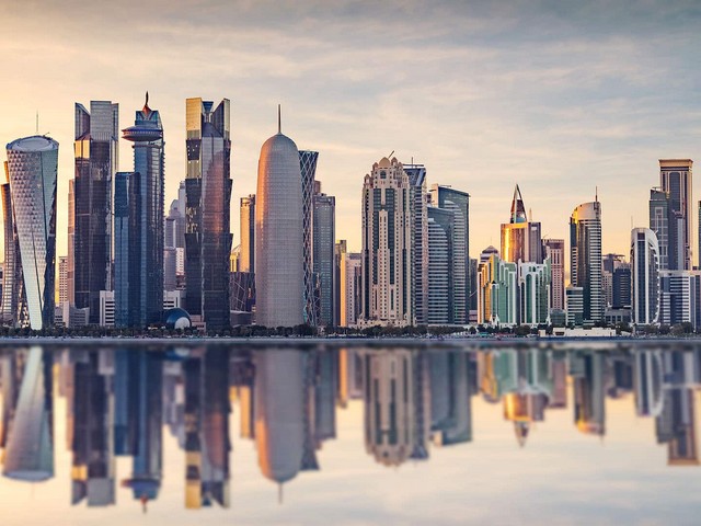 West Bay City Panorama of Doha Qatar juego de puzzle 