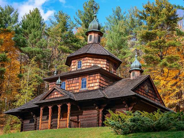 Wooden Ukrainian Church puzzle game 