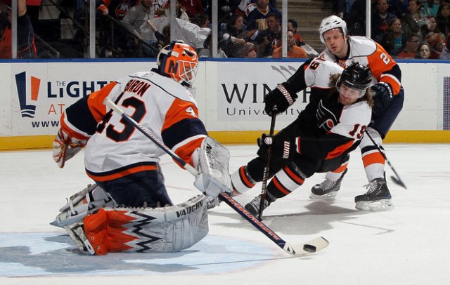 NHL 2010 Scott Hartnell in off-side puzzle game 