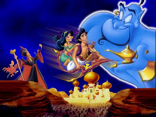 Disney Valentines Day Aladdin and Princess Jasmine Wallpaper Puzzle Spiel 