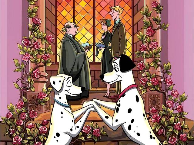 Disney 101 Dalmatians Wedding пазл игру 
