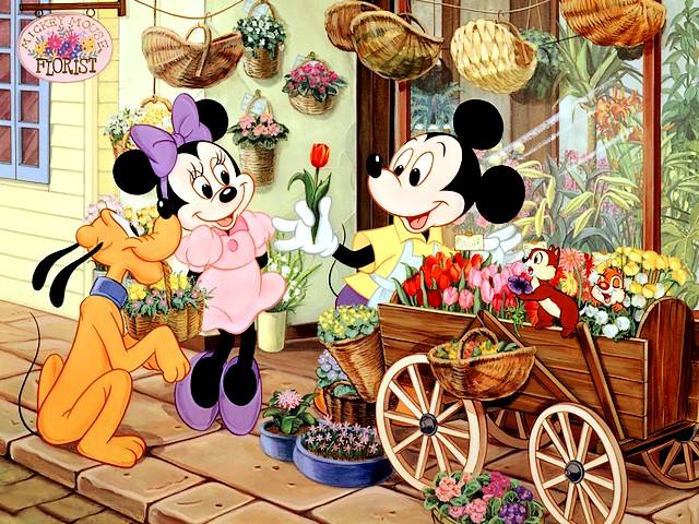 Disney Mickey Mouse Florist Wallpaper puzzle game 
