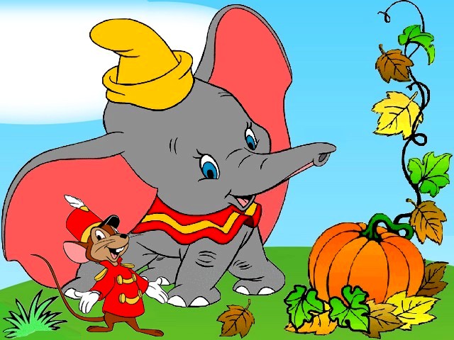 Disney Thanksgiving Dumbo and Timothy Wallpaper Puzzle Spiel 