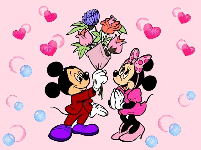 Disney Valentines Day Mickey Mouse and Minnie Bunch of Flowers Wallpaper - Wallpaper with Mickey Mouse which gives to Minnie a bunch of flowers for Valentine's Day, the most famous and loved animated heroes created in Walt Disney Animation Studios. - , Disney, Valentines, Day, days, Mickey, Mouse, Minnie, bunch, bunches, flowers, flower, wallpaper, wallpapers, cartoons, cartoon, holidays, holiday, festival, festivals, celebrations, celebration, Valentine, famous, loved, animated, heroes, hero, Walt, Animation, Studios, studio - Wallpaper with Mickey Mouse which gives to Minnie a bunch of flowers for Valentine's Day, the most famous and loved animated heroes created in Walt Disney Animation Studios. Подреждайте безплатни онлайн Disney Valentines Day Mickey Mouse and Minnie Bunch of Flowers Wallpaper пъзел игри или изпратете Disney Valentines Day Mickey Mouse and Minnie Bunch of Flowers Wallpaper пъзел игра поздравителна картичка  от puzzles-games.eu.. Disney Valentines Day Mickey Mouse and Minnie Bunch of Flowers Wallpaper пъзел, пъзели, пъзели игри, puzzles-games.eu, пъзел игри, online пъзел игри, free пъзел игри, free online пъзел игри, Disney Valentines Day Mickey Mouse and Minnie Bunch of Flowers Wallpaper free пъзел игра, Disney Valentines Day Mickey Mouse and Minnie Bunch of Flowers Wallpaper online пъзел игра, jigsaw puzzles, Disney Valentines Day Mickey Mouse and Minnie Bunch of Flowers Wallpaper jigsaw puzzle, jigsaw puzzle games, jigsaw puzzles games, Disney Valentines Day Mickey Mouse and Minnie Bunch of Flowers Wallpaper пъзел игра картичка, пъзели игри картички, Disney Valentines Day Mickey Mouse and Minnie Bunch of Flowers Wallpaper пъзел игра поздравителна картичка