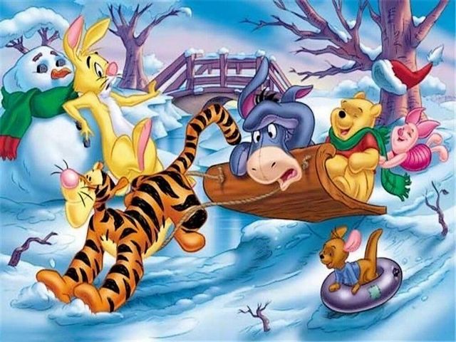 Disney Winter Wallpaper puzzle game 