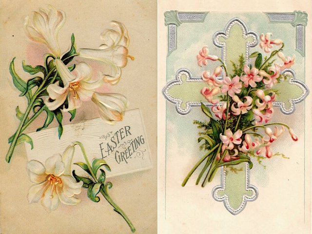 Easter Religious Vintage Postcards - Lovely vintage postcards from the 1910-s on a religious theme, depicting a cross with sprigs of delicate lilies and a Christian cross with pink flowers. Easter is the most important festival of Christians in honour of Jesus Christ's return to the life. Easter always is celebrated during the spring, on the first Sunday after the full moon, between March 22-nd and April 25-th. - , Easter, religious, vintage, postcards, postcard, cartoons, cartoon, holidays, holiday, feast, feasts, lovely, 1910, theme, themes, cross, sprigs, sprig, delicate, lilies, lily, Christian, pink, flowers, flower, important, festival, festivals, Christians, honour, Jesus, Christ, return, life, spring, Sunday, full, moon, March, April - Lovely vintage postcards from the 1910-s on a religious theme, depicting a cross with sprigs of delicate lilies and a Christian cross with pink flowers. Easter is the most important festival of Christians in honour of Jesus Christ's return to the life. Easter always is celebrated during the spring, on the first Sunday after the full moon, between March 22-nd and April 25-th. Подреждайте безплатни онлайн Easter Religious Vintage Postcards пъзел игри или изпратете Easter Religious Vintage Postcards пъзел игра поздравителна картичка  от puzzles-games.eu.. Easter Religious Vintage Postcards пъзел, пъзели, пъзели игри, puzzles-games.eu, пъзел игри, online пъзел игри, free пъзел игри, free online пъзел игри, Easter Religious Vintage Postcards free пъзел игра, Easter Religious Vintage Postcards online пъзел игра, jigsaw puzzles, Easter Religious Vintage Postcards jigsaw puzzle, jigsaw puzzle games, jigsaw puzzles games, Easter Religious Vintage Postcards пъзел игра картичка, пъзели игри картички, Easter Religious Vintage Postcards пъзел игра поздравителна картичка