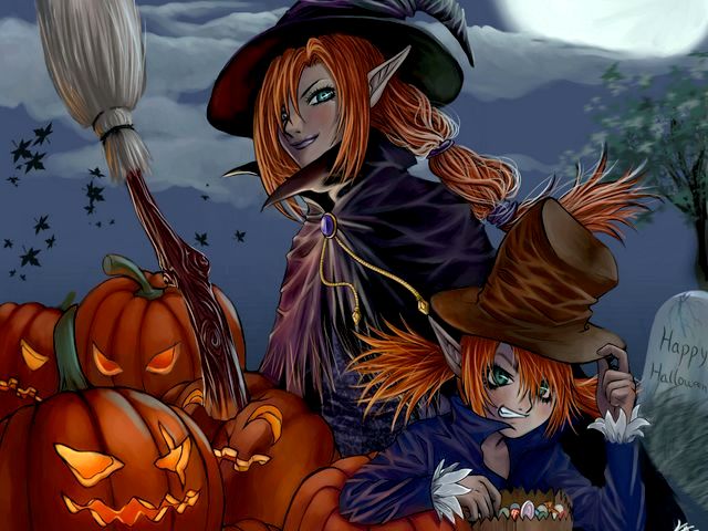 Halloween Witches Night Wallpaper пазл игру 