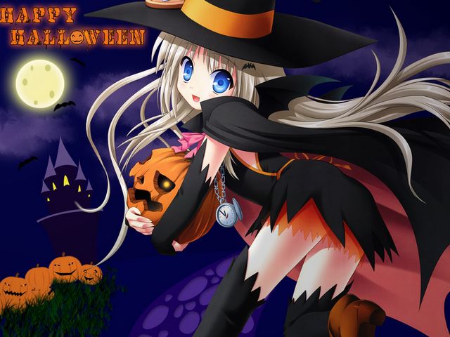 Happy Halloween Anime Wallpaper пазл игру 