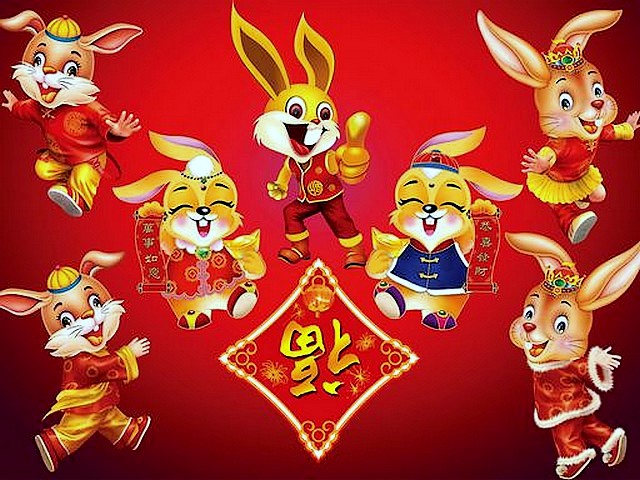 Joyous Rabbits Chinese New Year Wallpaper - Wallpaper for the Chinese New Year with joyous rabbits, a symbol of the creativity, compassion and sensitivity. - , joyous, rabbits, rabbit, Chinese, New, Year, wallpaper, wallpapers, cartoon, cartoons, holidays, holiday, festival, festivals, celebrations, celebration, symbol, symbols, creativity, compassion, compassions, sensitivity, sensitivities - Wallpaper for the Chinese New Year with joyous rabbits, a symbol of the creativity, compassion and sensitivity. Solve free online Joyous Rabbits Chinese New Year Wallpaper puzzle games or send Joyous Rabbits Chinese New Year Wallpaper puzzle game greeting ecards  from puzzles-games.eu.. Joyous Rabbits Chinese New Year Wallpaper puzzle, puzzles, puzzles games, puzzles-games.eu, puzzle games, online puzzle games, free puzzle games, free online puzzle games, Joyous Rabbits Chinese New Year Wallpaper free puzzle game, Joyous Rabbits Chinese New Year Wallpaper online puzzle game, jigsaw puzzles, Joyous Rabbits Chinese New Year Wallpaper jigsaw puzzle, jigsaw puzzle games, jigsaw puzzles games, Joyous Rabbits Chinese New Year Wallpaper puzzle game ecard, puzzles games ecards, Joyous Rabbits Chinese New Year Wallpaper puzzle game greeting ecard