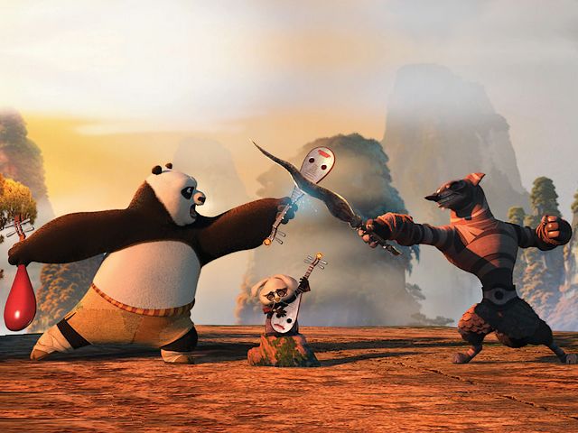 Kung Fu Panda 2 Po with Non-traditional Weapons Puzzle Spiel 