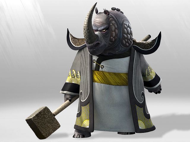Kung Fu Panda 2 Thundering Rhino Wallpaper puzzle game 