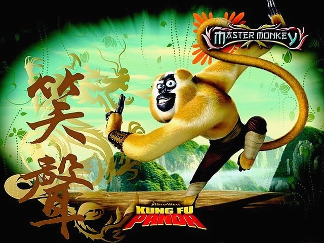 Kung Fu Panda Master Monkey Wallpaper пазл игру 