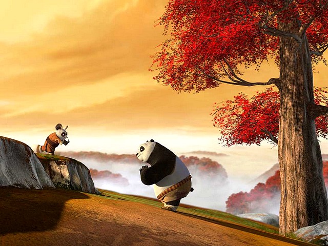 Kung Fu Panda Master Shifu teaches Po пъзел игра 
