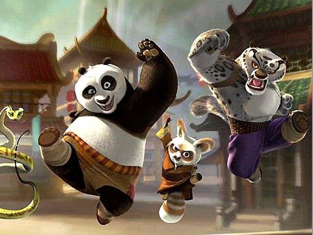 Kung Fu Panda Po at the Head of the Warriors juego de puzzle 