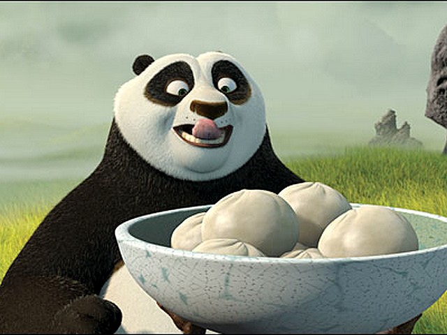 Kung Fu Panda Po receives Dumplings juego de puzzle 