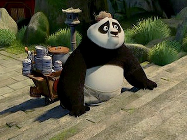 Kung Fu Panda Po still climbing the Staircase puzzle game 
