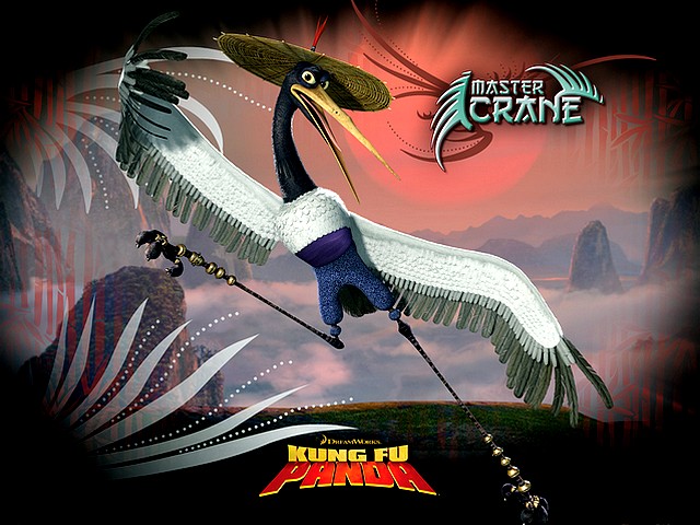 Kung Fu Panda Red-Crowned Crane Wallpaper juego de puzzle 