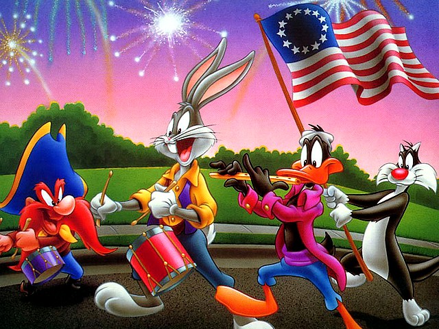 Looney Tunes Bugs Bunny and Friends on 4th of July Parade Wallpaper - Wallpaper with Bugs Bunny and his friends, Sylvester with American National flag, Daffy Duck and Yosemite Sam, popular characters from Looney Tunes, animated series of Warner Bros, which are marching on the parade during celebration for 4th of July . - , Looney, Tunes, Bugs, Bunny, friends, friend, 4th, July, parade, parades, wallpaper, wallpapers, cartoon, cartoons, holidays, holiday, commemoration, commemorations, celebration, celebrations, event, events, show, shows, place, places, Sylvester, American, National, flag, flags, Daffy, Duck, Yosemite, Sam, popular, animated, characters, character, animated, series, serie, Warner, Bros, Bros. - Wallpaper with Bugs Bunny and his friends, Sylvester with American National flag, Daffy Duck and Yosemite Sam, popular characters from Looney Tunes, animated series of Warner Bros, which are marching on the parade during celebration for 4th of July . Solve free online Looney Tunes Bugs Bunny and Friends on 4th of July Parade Wallpaper puzzle games or send Looney Tunes Bugs Bunny and Friends on 4th of July Parade Wallpaper puzzle game greeting ecards  from puzzles-games.eu.. Looney Tunes Bugs Bunny and Friends on 4th of July Parade Wallpaper puzzle, puzzles, puzzles games, puzzles-games.eu, puzzle games, online puzzle games, free puzzle games, free online puzzle games, Looney Tunes Bugs Bunny and Friends on 4th of July Parade Wallpaper free puzzle game, Looney Tunes Bugs Bunny and Friends on 4th of July Parade Wallpaper online puzzle game, jigsaw puzzles, Looney Tunes Bugs Bunny and Friends on 4th of July Parade Wallpaper jigsaw puzzle, jigsaw puzzle games, jigsaw puzzles games, Looney Tunes Bugs Bunny and Friends on 4th of July Parade Wallpaper puzzle game ecard, puzzles games ecards, Looney Tunes Bugs Bunny and Friends on 4th of July Parade Wallpaper puzzle game greeting ecard