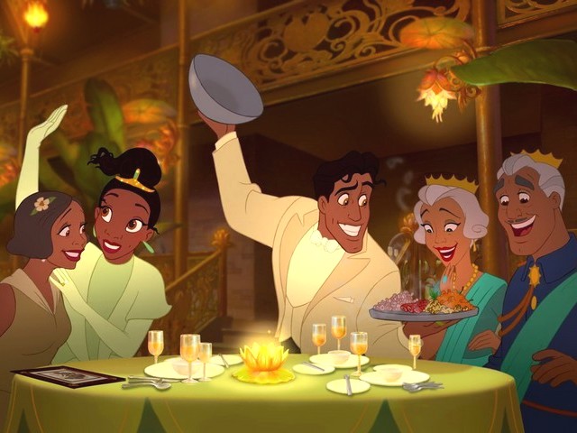 Prince Naveen and Tiana at Own Restaurant Princess and the Frog - Prince Naveen and Tiana with theirs parents, during the gala opening of the own restaurant, in the American animated musical film 'The Princess and the Frog', produced by Walt Disney Animation Studios (2009). - , prince, princes, Naveen, Tiana, own, restaurant, restaurants, princess, princesses, frog, frogs, cartoons, cartoon, film, films, movie, movies, parents, parent, gala, opening, openings, American, animated, musical, musicals, Walt, Disney, Animation, Studios, studio, 2009 - Prince Naveen and Tiana with theirs parents, during the gala opening of the own restaurant, in the American animated musical film 'The Princess and the Frog', produced by Walt Disney Animation Studios (2009). Подреждайте безплатни онлайн Prince Naveen and Tiana at Own Restaurant Princess and the Frog пъзел игри или изпратете Prince Naveen and Tiana at Own Restaurant Princess and the Frog пъзел игра поздравителна картичка  от puzzles-games.eu.. Prince Naveen and Tiana at Own Restaurant Princess and the Frog пъзел, пъзели, пъзели игри, puzzles-games.eu, пъзел игри, online пъзел игри, free пъзел игри, free online пъзел игри, Prince Naveen and Tiana at Own Restaurant Princess and the Frog free пъзел игра, Prince Naveen and Tiana at Own Restaurant Princess and the Frog online пъзел игра, jigsaw puzzles, Prince Naveen and Tiana at Own Restaurant Princess and the Frog jigsaw puzzle, jigsaw puzzle games, jigsaw puzzles games, Prince Naveen and Tiana at Own Restaurant Princess and the Frog пъзел игра картичка, пъзели игри картички, Prince Naveen and Tiana at Own Restaurant Princess and the Frog пъзел игра поздравителна картичка