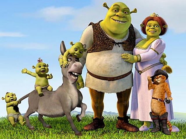 Shrek Forever After a Family пазл игру 