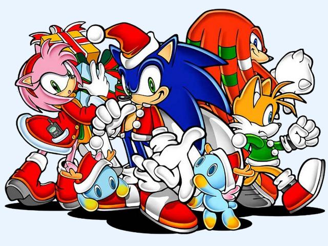 Sonic the Hedgehog Christmas Wallpaper puzzle game 
