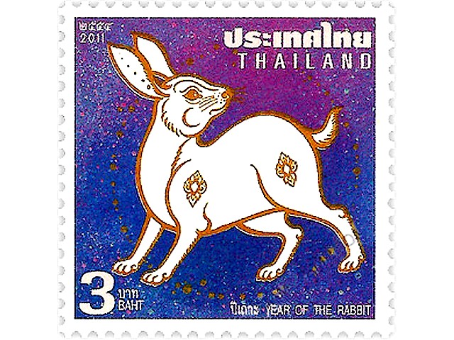 Thailand Zodiac 2011 Year of the Rabbit Postage Stamp - Postage Stamp 'Thailand Zodiac 2011 Year of the Rabbit' with value 3 Baht, issued by Thai Post, on January 1, 2011. - , Thailand, Zodiac, 2011, Year, years, rabbit, rabbits, postage, stamp, stamps, cartoon, cartoons, holidays, holiday, festival, festivals, celebrations, celebration, value, values, Baht, Thai, Post, January - Postage Stamp 'Thailand Zodiac 2011 Year of the Rabbit' with value 3 Baht, issued by Thai Post, on January 1, 2011. Решайте бесплатные онлайн Thailand Zodiac 2011 Year of the Rabbit Postage Stamp пазлы игры или отправьте Thailand Zodiac 2011 Year of the Rabbit Postage Stamp пазл игру приветственную открытку  из puzzles-games.eu.. Thailand Zodiac 2011 Year of the Rabbit Postage Stamp пазл, пазлы, пазлы игры, puzzles-games.eu, пазл игры, онлайн пазл игры, игры пазлы бесплатно, бесплатно онлайн пазл игры, Thailand Zodiac 2011 Year of the Rabbit Postage Stamp бесплатно пазл игра, Thailand Zodiac 2011 Year of the Rabbit Postage Stamp онлайн пазл игра , jigsaw puzzles, Thailand Zodiac 2011 Year of the Rabbit Postage Stamp jigsaw puzzle, jigsaw puzzle games, jigsaw puzzles games, Thailand Zodiac 2011 Year of the Rabbit Postage Stamp пазл игра открытка, пазлы игры открытки, Thailand Zodiac 2011 Year of the Rabbit Postage Stamp пазл игра приветственная открытка