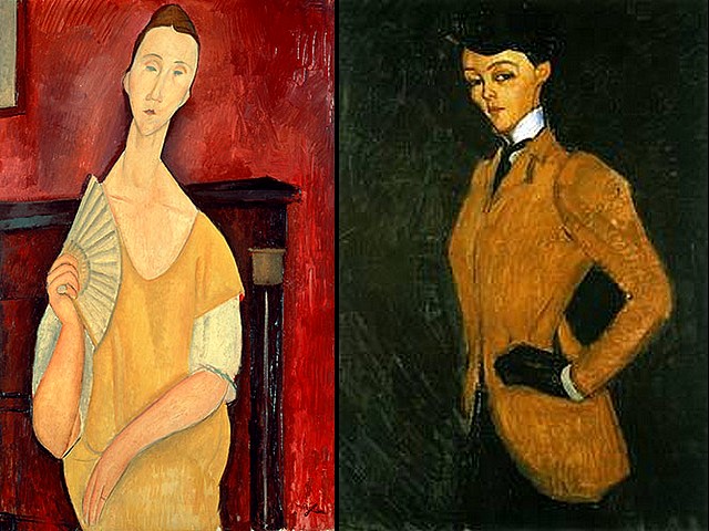 Amadeo Modigliani Lady with Fan and Woman in Yellow Jacket - 'Lady with Fan' (1919, 'Woman with a Fan Lunia Czechowska', oil on canvas) and 'Woman in Yellow Jacket' ('The Amazon', 1909, private collection), paintings made by one of the most popular artists of the 20th century Amadeo Modigliani. The 'Lady with Fan' ('La femme a l'eventail') has been stolen overnight on May 19, 2010 from the permanent collection of The Museum of Modern Art in Paris, France together with another four well known masterpieces of Pablo Picasso, Henri Matisse, Georges Braque and Fernand Leger. 'The Amazon' is  the first paid portrait bought by Dr. Alexandre. - , Amadeo, Modigliani, Lady, ladies, Fan, fans, Woman, women, Yellow, Jacket, art, arts, painter, painters, artist, artists, sculptor, sculptors, Expressionist, Expressionists, 1919, Lunia, Czechowska, oil, on, canvas, 1909, private, collection, collections, paintings, painting, most, popular, 20th, century, centuries, overnight, May, 2010, permanent, Museum, museums, Modern, Paris, France, well, known, masterpieces, masterpiece, Pablo, Picasso, Henri, Matisse, Georges, Braque, Fernand, Leger, first, paid, portrait, portraits, Dr.Alexandre - 'Lady with Fan' (1919, 'Woman with a Fan Lunia Czechowska', oil on canvas) and 'Woman in Yellow Jacket' ('The Amazon', 1909, private collection), paintings made by one of the most popular artists of the 20th century Amadeo Modigliani. The 'Lady with Fan' ('La femme a l'eventail') has been stolen overnight on May 19, 2010 from the permanent collection of The Museum of Modern Art in Paris, France together with another four well known masterpieces of Pablo Picasso, Henri Matisse, Georges Braque and Fernand Leger. 'The Amazon' is  the first paid portrait bought by Dr. Alexandre. Solve free online Amadeo Modigliani Lady with Fan and Woman in Yellow Jacket puzzle games or send Amadeo Modigliani Lady with Fan and Woman in Yellow Jacket puzzle game greeting ecards  from puzzles-games.eu.. Amadeo Modigliani Lady with Fan and Woman in Yellow Jacket puzzle, puzzles, puzzles games, puzzles-games.eu, puzzle games, online puzzle games, free puzzle games, free online puzzle games, Amadeo Modigliani Lady with Fan and Woman in Yellow Jacket free puzzle game, Amadeo Modigliani Lady with Fan and Woman in Yellow Jacket online puzzle game, jigsaw puzzles, Amadeo Modigliani Lady with Fan and Woman in Yellow Jacket jigsaw puzzle, jigsaw puzzle games, jigsaw puzzles games, Amadeo Modigliani Lady with Fan and Woman in Yellow Jacket puzzle game ecard, puzzles games ecards, Amadeo Modigliani Lady with Fan and Woman in Yellow Jacket puzzle game greeting ecard