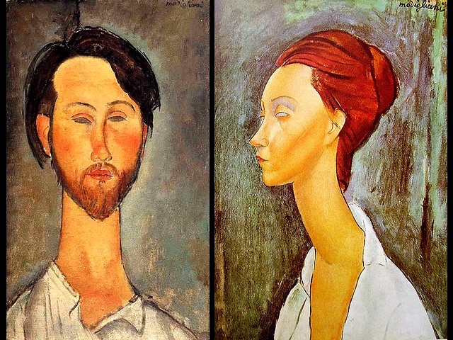 Amedeo Modigliani Leopold Zborowski and Portrait of Lunia Czechowska пъзел игра 