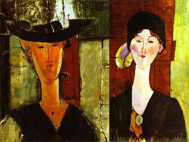 Amedeo Modigliani Madam Pompadour and Portrait of Beatrice Hastings before a Door пазл игру 
