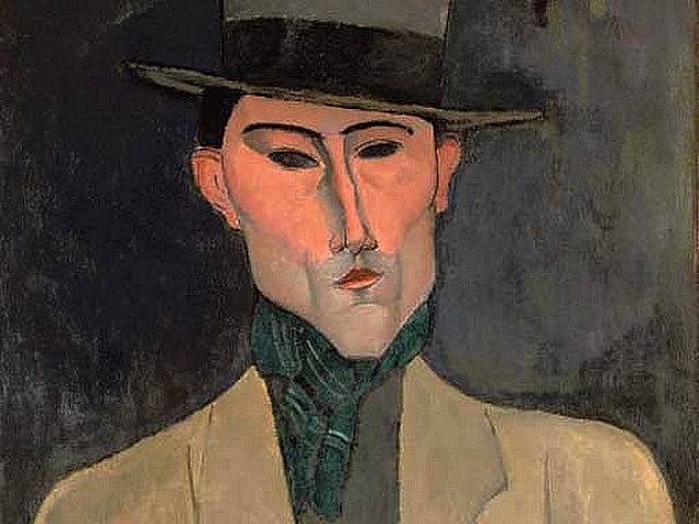 Amedeo Modigliani Portrait of a Man with Hat - A fragment from the 'Portrait of a Man with Hat', painted by Amedeo Modigliani (1915, oil on canvas, private collection) of Jose Pacheco (1885-1934), a Portuguese painter who has worked in Paris in the beginning of 1910s. On February 6th, 2007, the painting was sold by Christie's auction house in London for $7,726,340. - , Amedeo, Modigliani, portrait, portraits, man, men, hat, hats, art, arts, painter, painters, artist, artists, sculptor, sculptors, Expressionist, Expressionists, fragment, fragments, 1915, oil, canvas, canvases, private, collection, collections, 1885-1934, Portuguese, Paris, beginning, 1910, February, 2007, painting, paintings, Christie's, auction, house, houses, London, $7, 726, 340 - A fragment from the 'Portrait of a Man with Hat', painted by Amedeo Modigliani (1915, oil on canvas, private collection) of Jose Pacheco (1885-1934), a Portuguese painter who has worked in Paris in the beginning of 1910s. On February 6th, 2007, the painting was sold by Christie's auction house in London for $7,726,340. Решайте бесплатные онлайн Amedeo Modigliani Portrait of a Man with Hat пазлы игры или отправьте Amedeo Modigliani Portrait of a Man with Hat пазл игру приветственную открытку  из puzzles-games.eu.. Amedeo Modigliani Portrait of a Man with Hat пазл, пазлы, пазлы игры, puzzles-games.eu, пазл игры, онлайн пазл игры, игры пазлы бесплатно, бесплатно онлайн пазл игры, Amedeo Modigliani Portrait of a Man with Hat бесплатно пазл игра, Amedeo Modigliani Portrait of a Man with Hat онлайн пазл игра , jigsaw puzzles, Amedeo Modigliani Portrait of a Man with Hat jigsaw puzzle, jigsaw puzzle games, jigsaw puzzles games, Amedeo Modigliani Portrait of a Man with Hat пазл игра открытка, пазлы игры открытки, Amedeo Modigliani Portrait of a Man with Hat пазл игра приветственная открытка