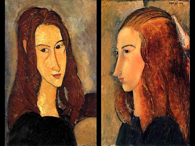 Amedeo Modigliani Red Haired Girl and Portrait of Jeanne Hebuterne puzzle game 