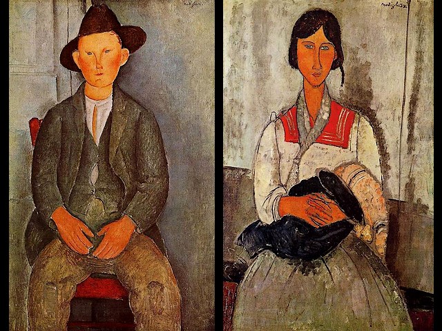 Amedeo Modigliani The Little Peasant and Gypsy Woman with Baby - Paintings by Amedeo Modigliani - 'The Little Peasant' (1918, Tate Modern, Britain's national gallery of international modern and contemporary art  since 1900, London, United Kingdom, the most visited in the world) and - 'Gypsy Woman with Baby' (1918, oil on canvas, a faithful reproduction, Twentieth Century French Paintings from the Chester Dale Collection, National Gallery of Art, Washington). - , Amedeo, Modigliani, little, peasant, peasants, gypsy, woman, women, baby, babies, art, arts, painter, painters, artist, artists, sculptor, sculptors, Expressionist, Expressionists, paintings, painting, 1918, Tate, Modern, Britain, national, gallery, galeries, international, modern, contemporary, 1900, London, United, Kingdom, world, worlds, oil, canvas, canvases, faithful, reproduction, reproductions, Twentieth, Century, French, Chester, Dale, Collection, collections, National, Washington - Paintings by Amedeo Modigliani - 'The Little Peasant' (1918, Tate Modern, Britain's national gallery of international modern and contemporary art  since 1900, London, United Kingdom, the most visited in the world) and - 'Gypsy Woman with Baby' (1918, oil on canvas, a faithful reproduction, Twentieth Century French Paintings from the Chester Dale Collection, National Gallery of Art, Washington). Lösen Sie kostenlose Amedeo Modigliani The Little Peasant and Gypsy Woman with Baby Online Puzzle Spiele oder senden Sie Amedeo Modigliani The Little Peasant and Gypsy Woman with Baby Puzzle Spiel Gruß ecards  from puzzles-games.eu.. Amedeo Modigliani The Little Peasant and Gypsy Woman with Baby puzzle, Rätsel, puzzles, Puzzle Spiele, puzzles-games.eu, puzzle games, Online Puzzle Spiele, kostenlose Puzzle Spiele, kostenlose Online Puzzle Spiele, Amedeo Modigliani The Little Peasant and Gypsy Woman with Baby kostenlose Puzzle Spiel, Amedeo Modigliani The Little Peasant and Gypsy Woman with Baby Online Puzzle Spiel, jigsaw puzzles, Amedeo Modigliani The Little Peasant and Gypsy Woman with Baby jigsaw puzzle, jigsaw puzzle games, jigsaw puzzles games, Amedeo Modigliani The Little Peasant and Gypsy Woman with Baby Puzzle Spiel ecard, Puzzles Spiele ecards, Amedeo Modigliani The Little Peasant and Gypsy Woman with Baby Puzzle Spiel Gruß ecards