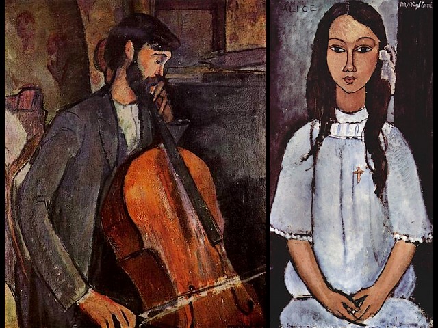 Amedeo Modigliani the Cellist and Alice Puzzle Spiel 
