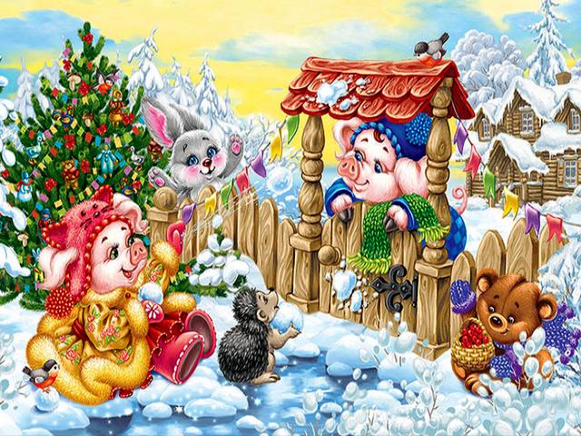 Christmas Card by Marina Kasperskaya пазл игру 