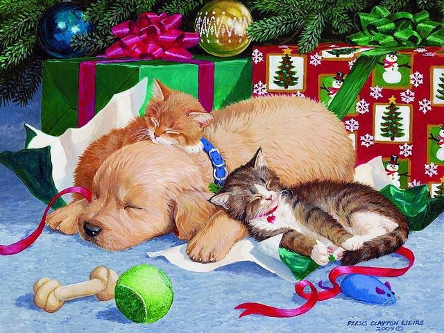 Christmas Pets by Persis Clayton Weirs juego de puzzle 