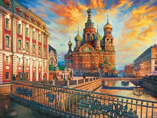 Church of Savior on Spilled Blood St.Petersburg Russia puzzle game 