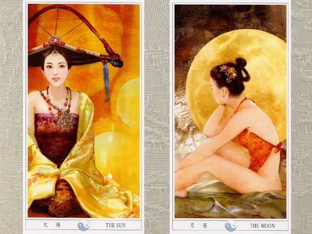 Classic Chinese Ladies Tarot the Sun and the Moon by Der Jen Puzzle Spiel 
